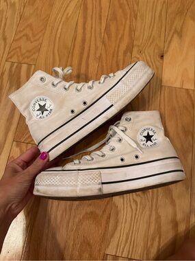 Converse High Top Platform Sneakers | Size 7 | White